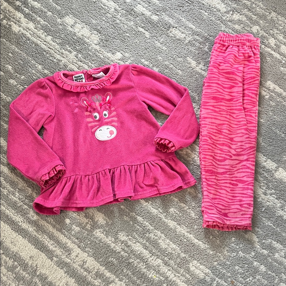 Cozy Pink Zebra Kids Matching Set